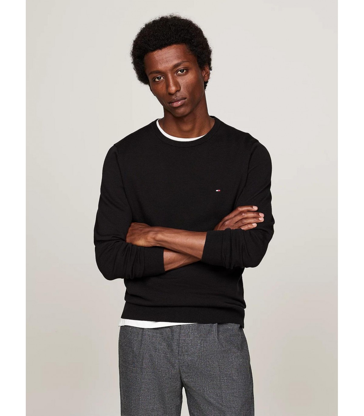 Pull col rond tommy menswear bdsblack