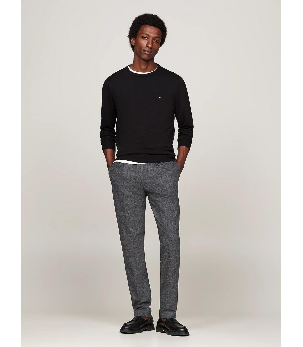 Pull col rond tommy menswear bdsblack