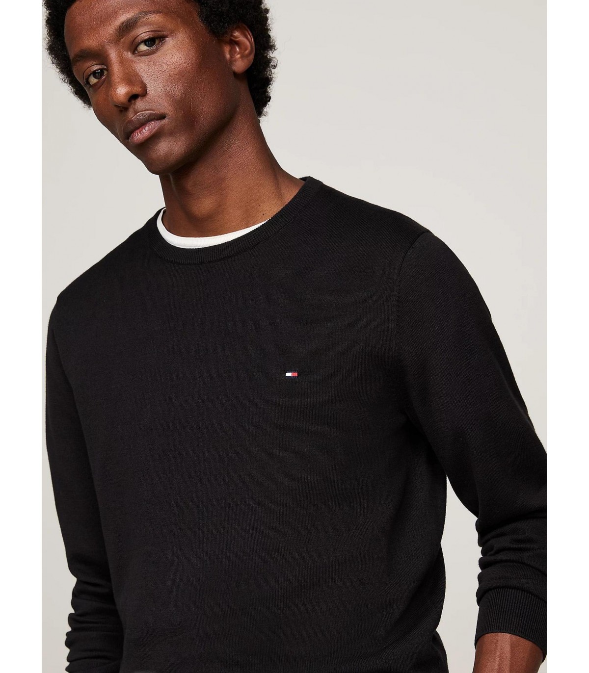 Pull col rond tommy menswear bdsblack