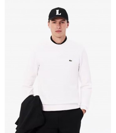 Sweat col rond lacoste 001-blanc