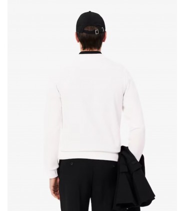 Sweat col rond lacoste 001-blanc