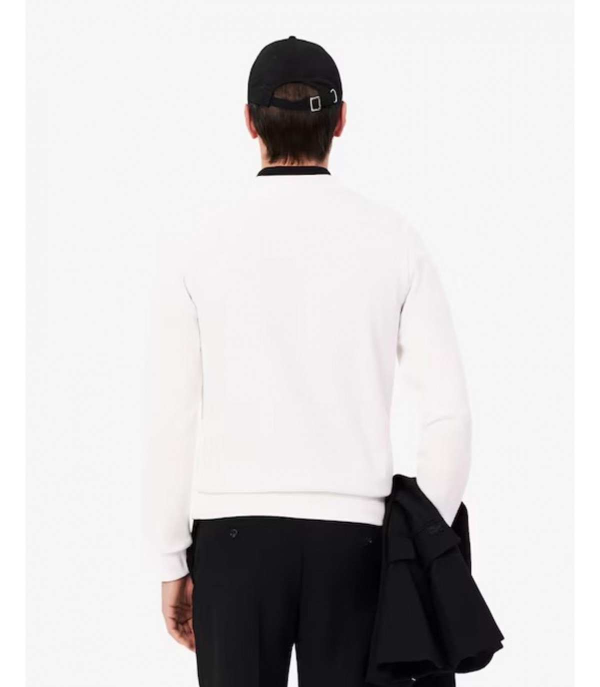 Sweat col rond lacoste 001-blanc