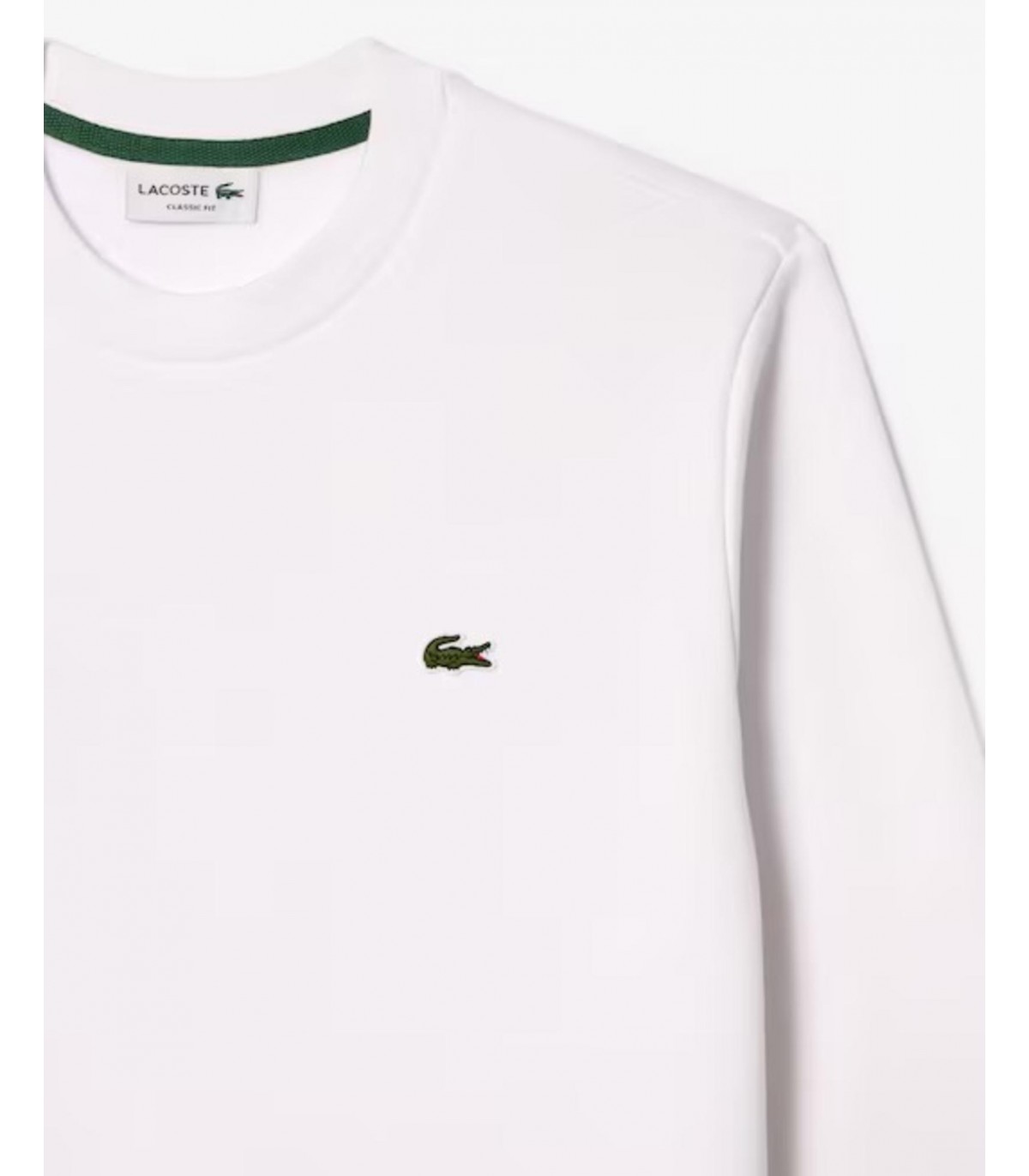 Sweat col rond lacoste 001-blanc