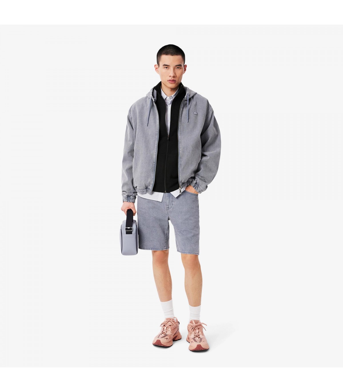 Sweat zippe lacoste 031noir