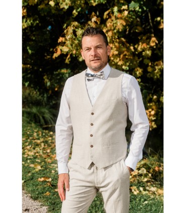 Gilet ceremonie hafnium c4029beige