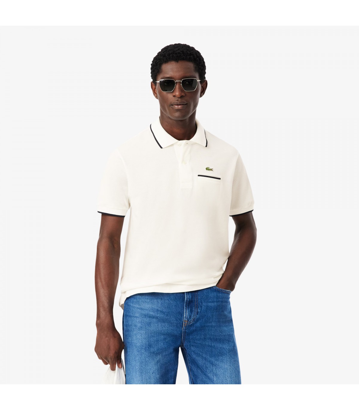Polo mc lacoste ev0farine/marine