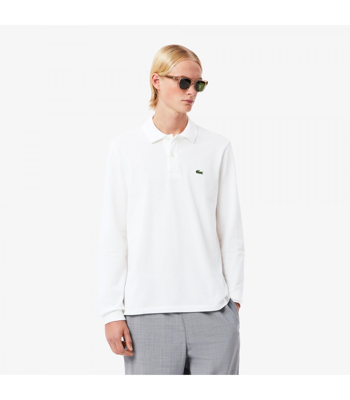 Polo ml lacoste 001blanc