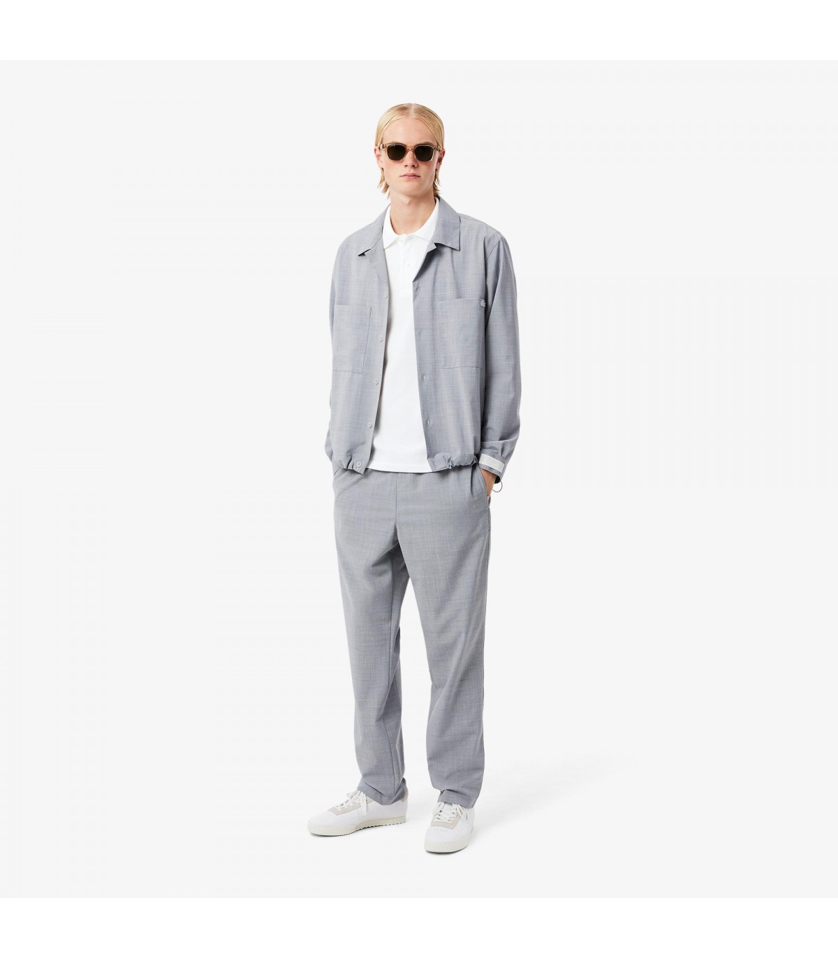 Polo ml lacoste 001blanc