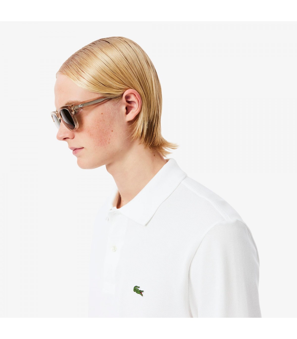 Polo ml lacoste 001blanc