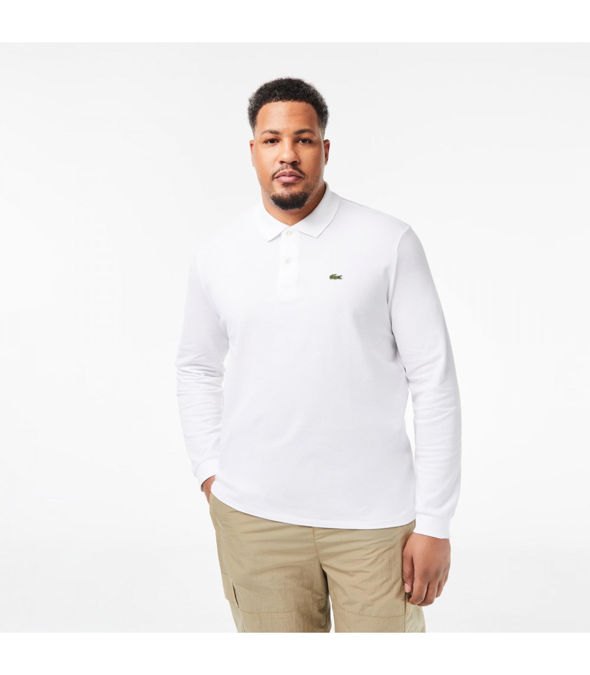 Polo ml lacoste 001blanc
