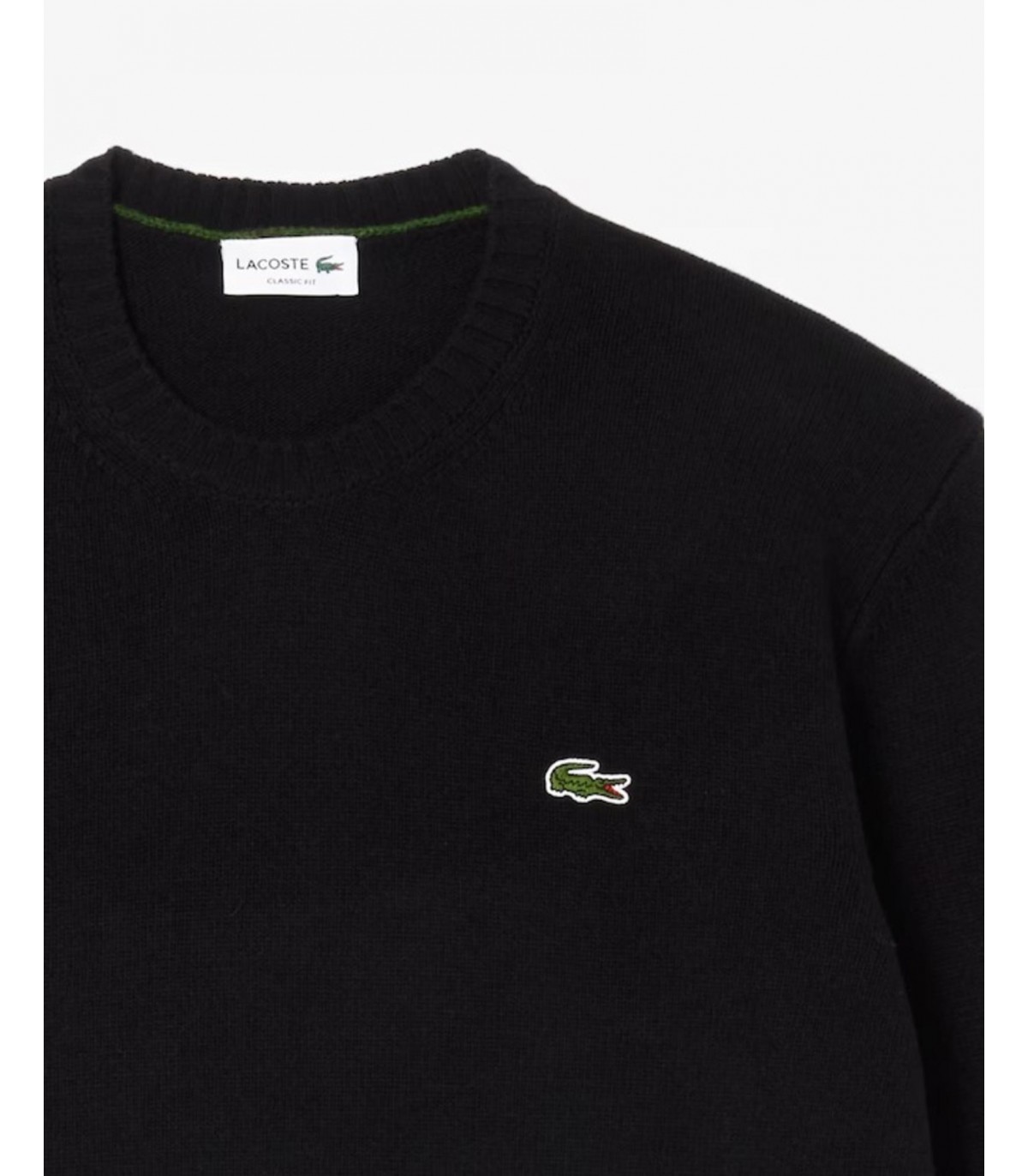 Pull col rond lacoste 031-noir