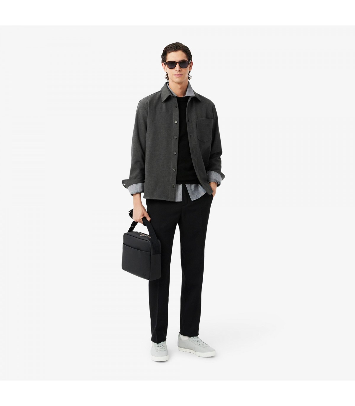 Pull col rond lacoste 031-noir