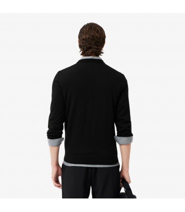 Pull col rond lacoste 031-noir