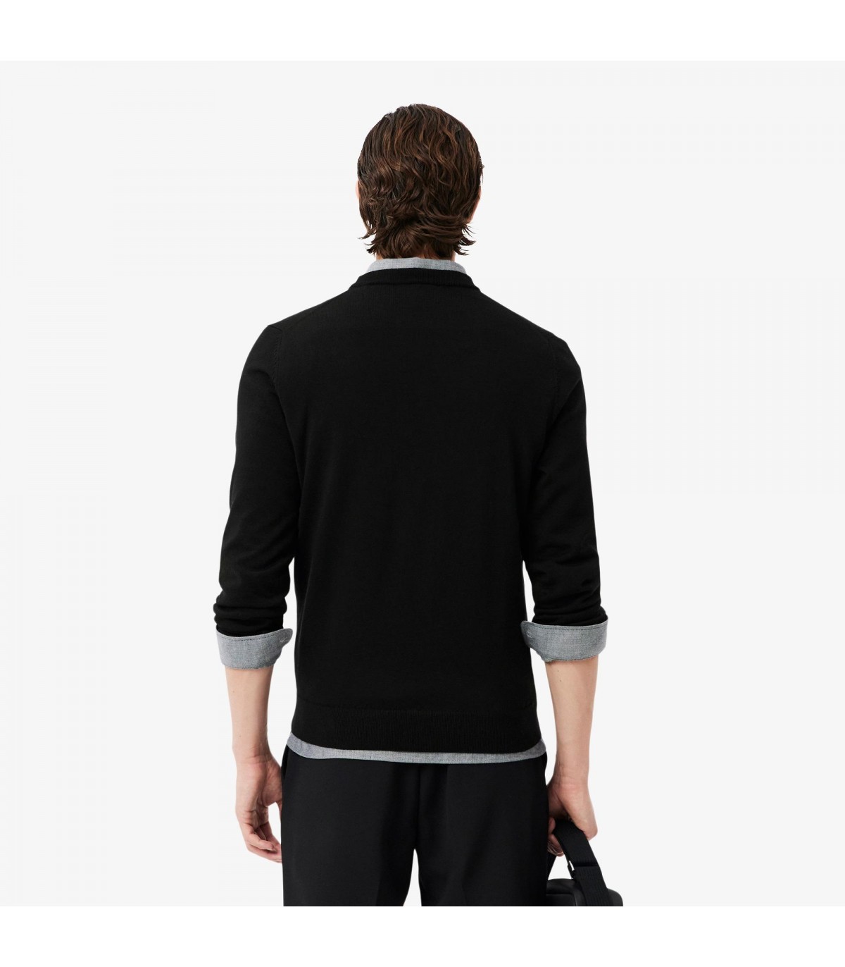 Pull col rond lacoste 031-noir