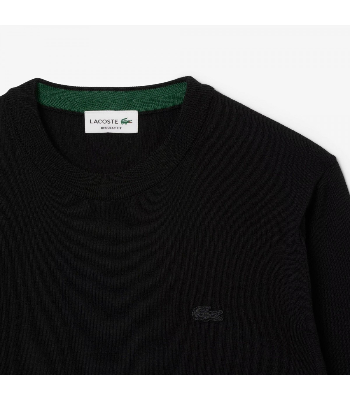 Pull col rond lacoste 031-noir