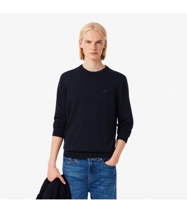 Pull col rond lacoste 166-marine
