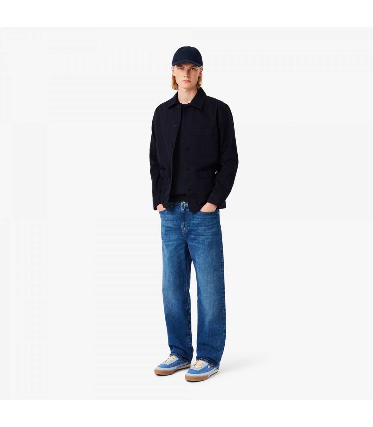 Pull col rond lacoste 166-marine