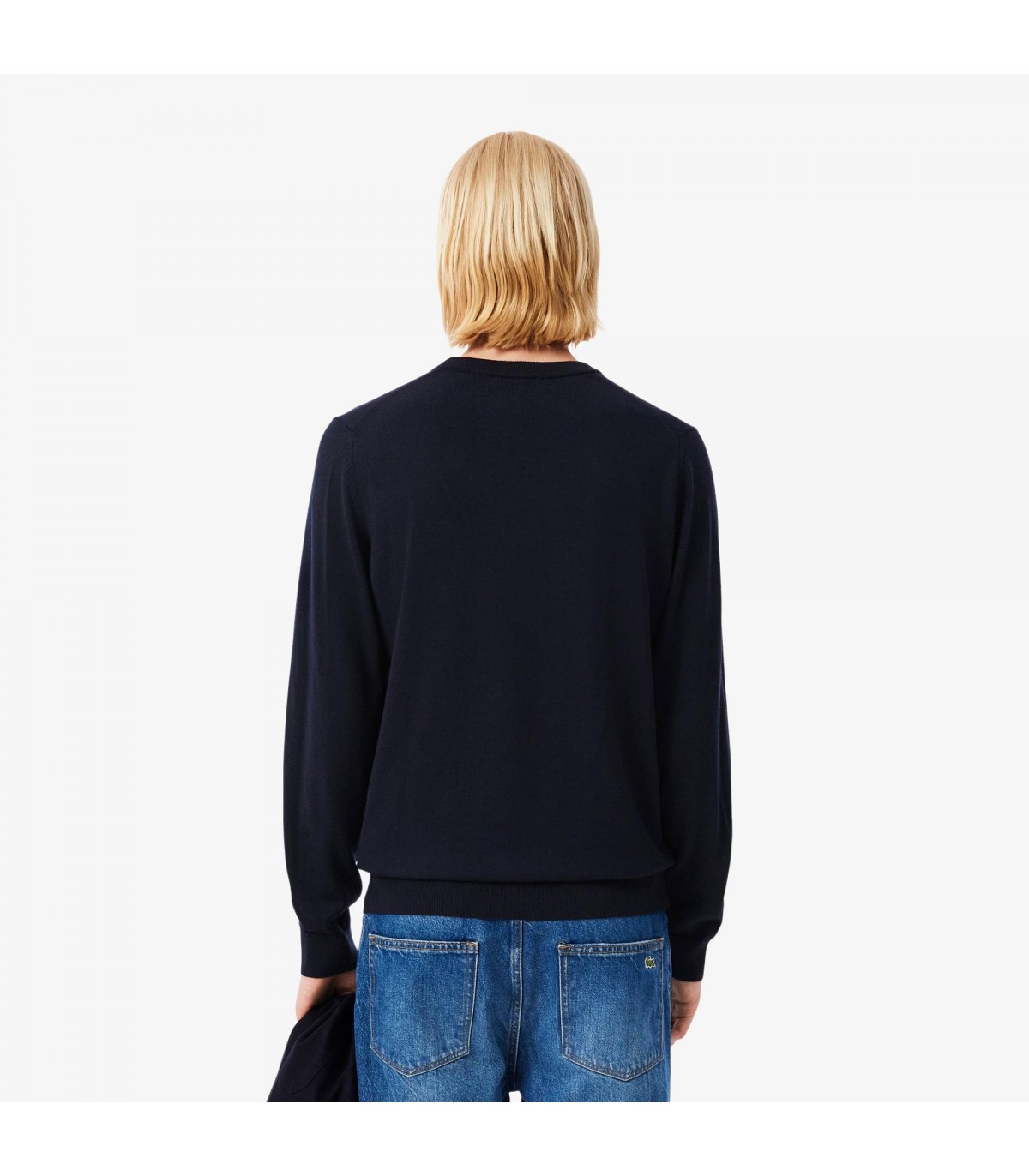 Pull col rond lacoste 166-marine