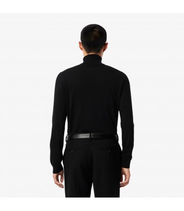 Pull col roule lacoste 031-noir
