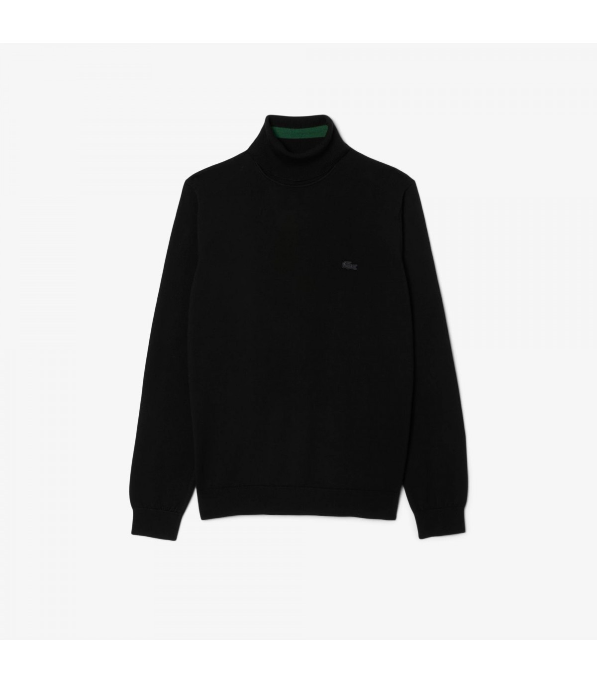 Pull col roule lacoste 031-noir