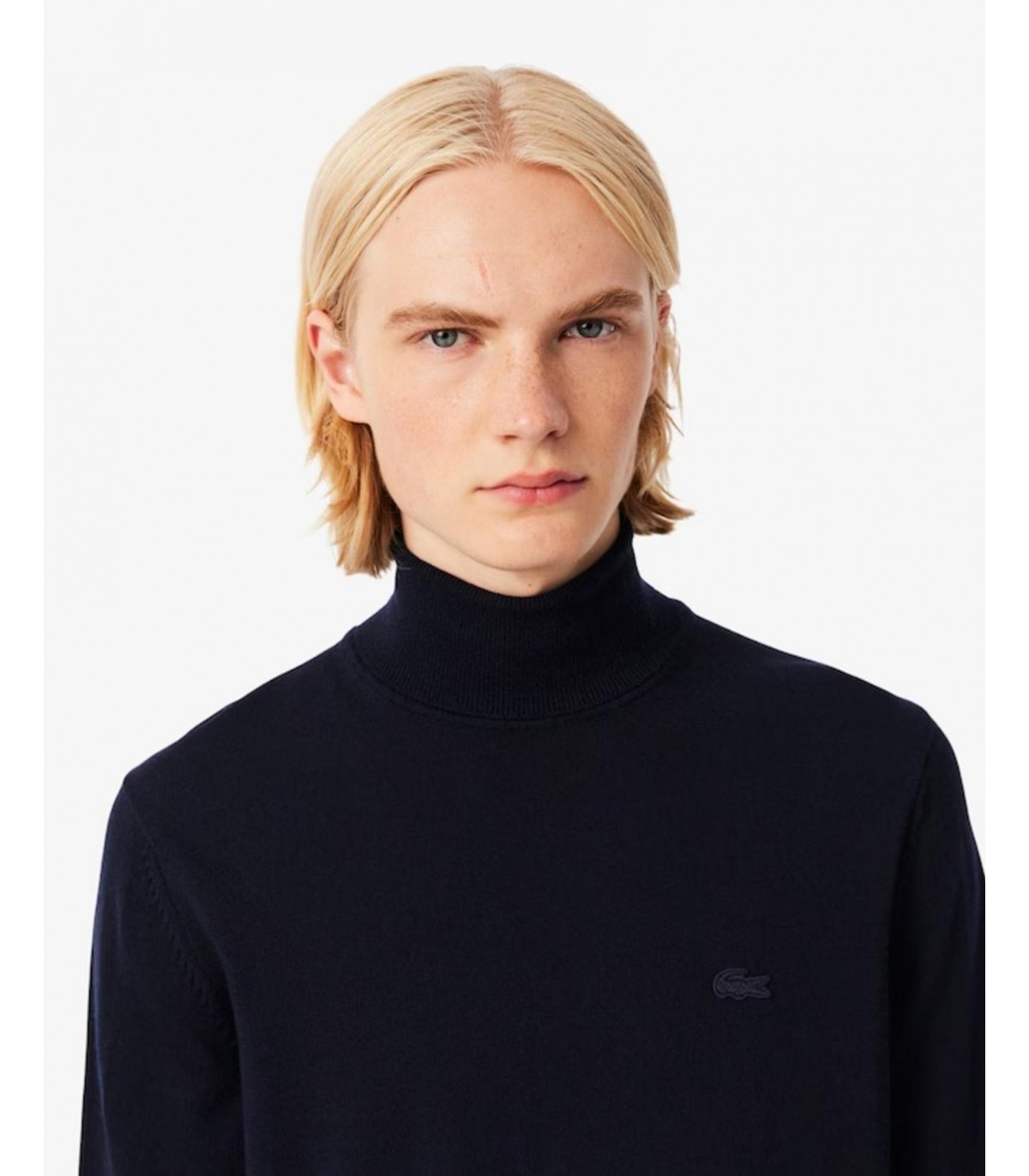 Pull col roule lacoste 166-marine