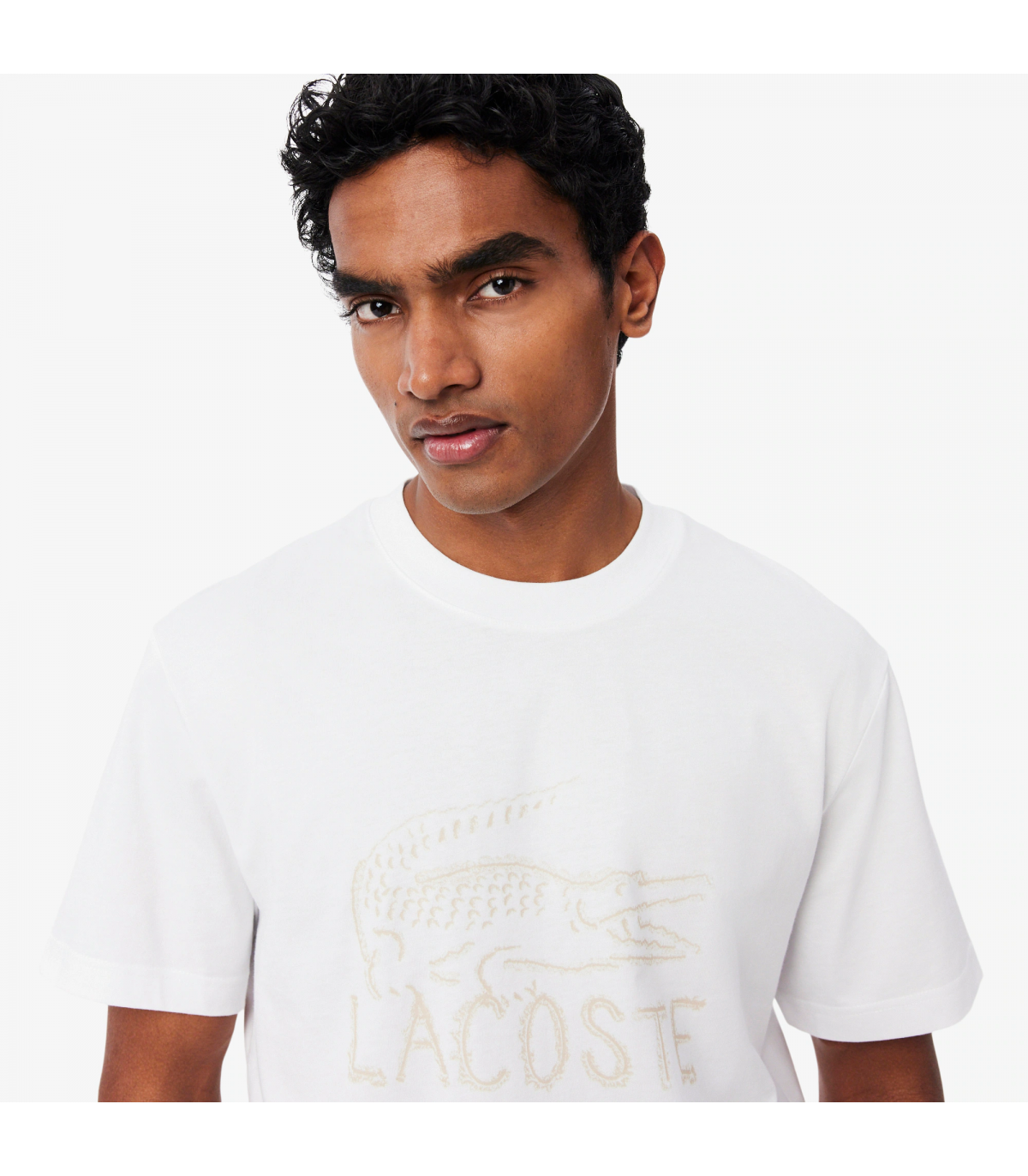 Tee shirt mc lacoste 001-blanc