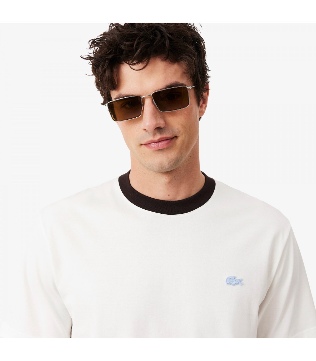 Tee shirt mc lacoste 70v-farine