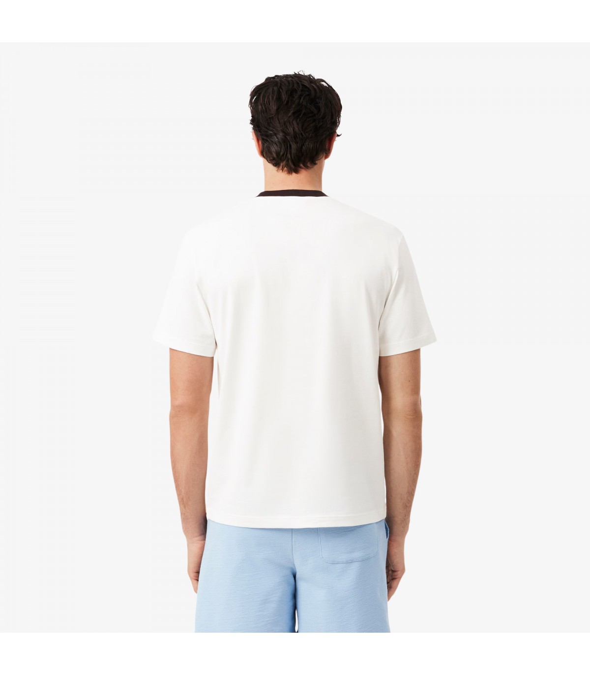 Tee shirt mc lacoste 70v-farine