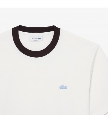Tee shirt mc lacoste 70v-farine