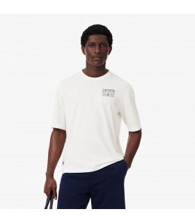 Tee shirt mc lacoste 70v-farine