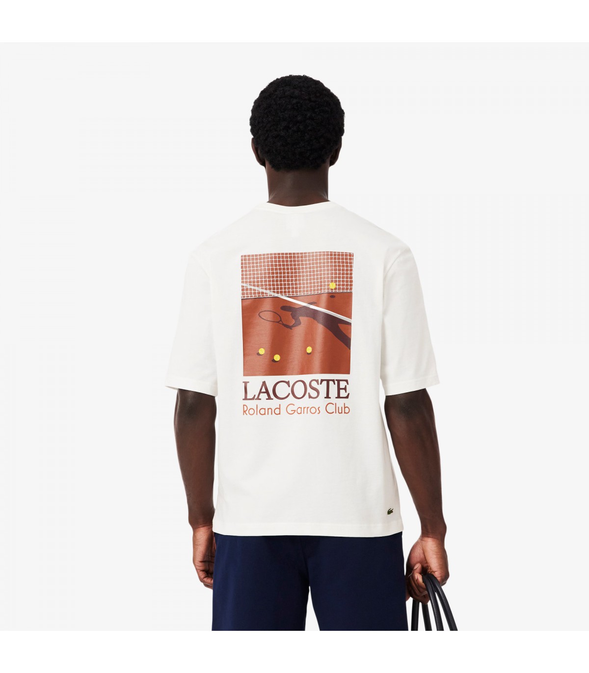Tee shirt mc lacoste 70v-farine