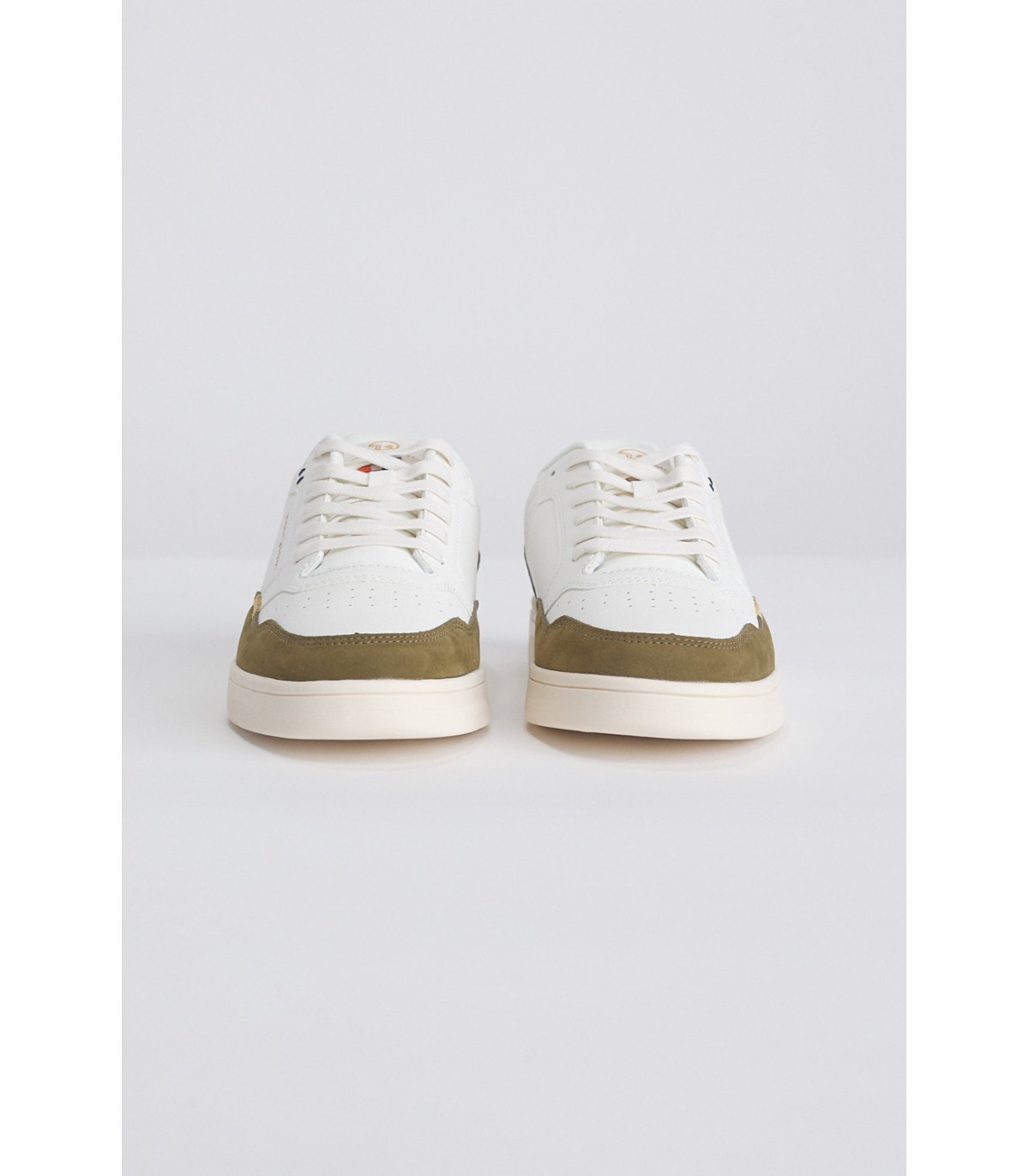 Baskets benson & cherry blanc/kaki