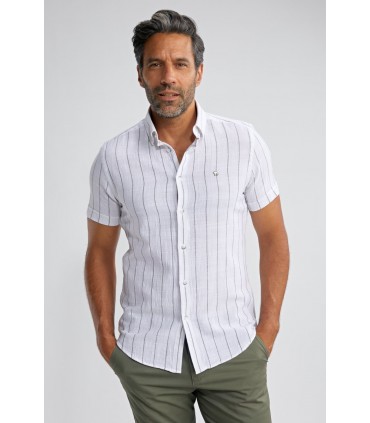 Chemise mc benson & cherry blanc-kaki