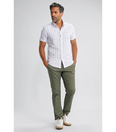 Chemise mc benson & cherry blanc-kaki