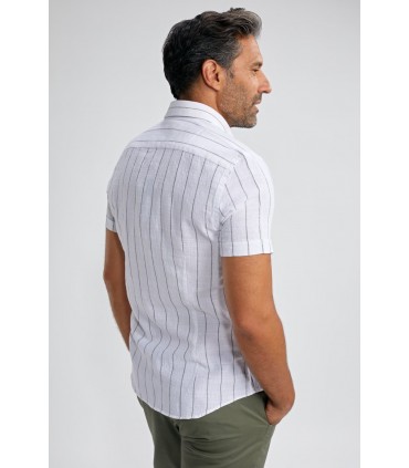 Chemise mc benson & cherry blanc-kaki