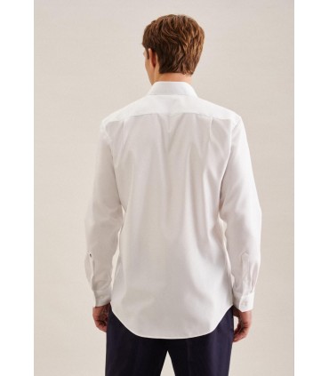 Chemise ml uni seidensticker 01blanc