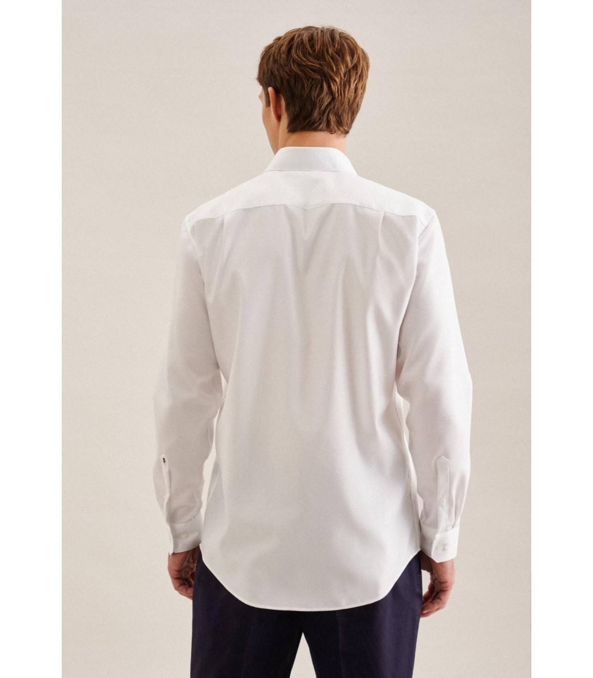 Chemise ml uni seidensticker 01blanc