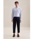 Chemise ml uni seidensticker 13bleuclair