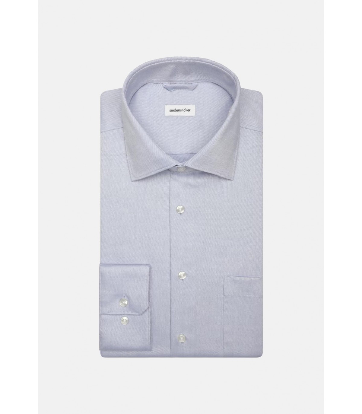 Chemise ml uni seidensticker 13bleuclair