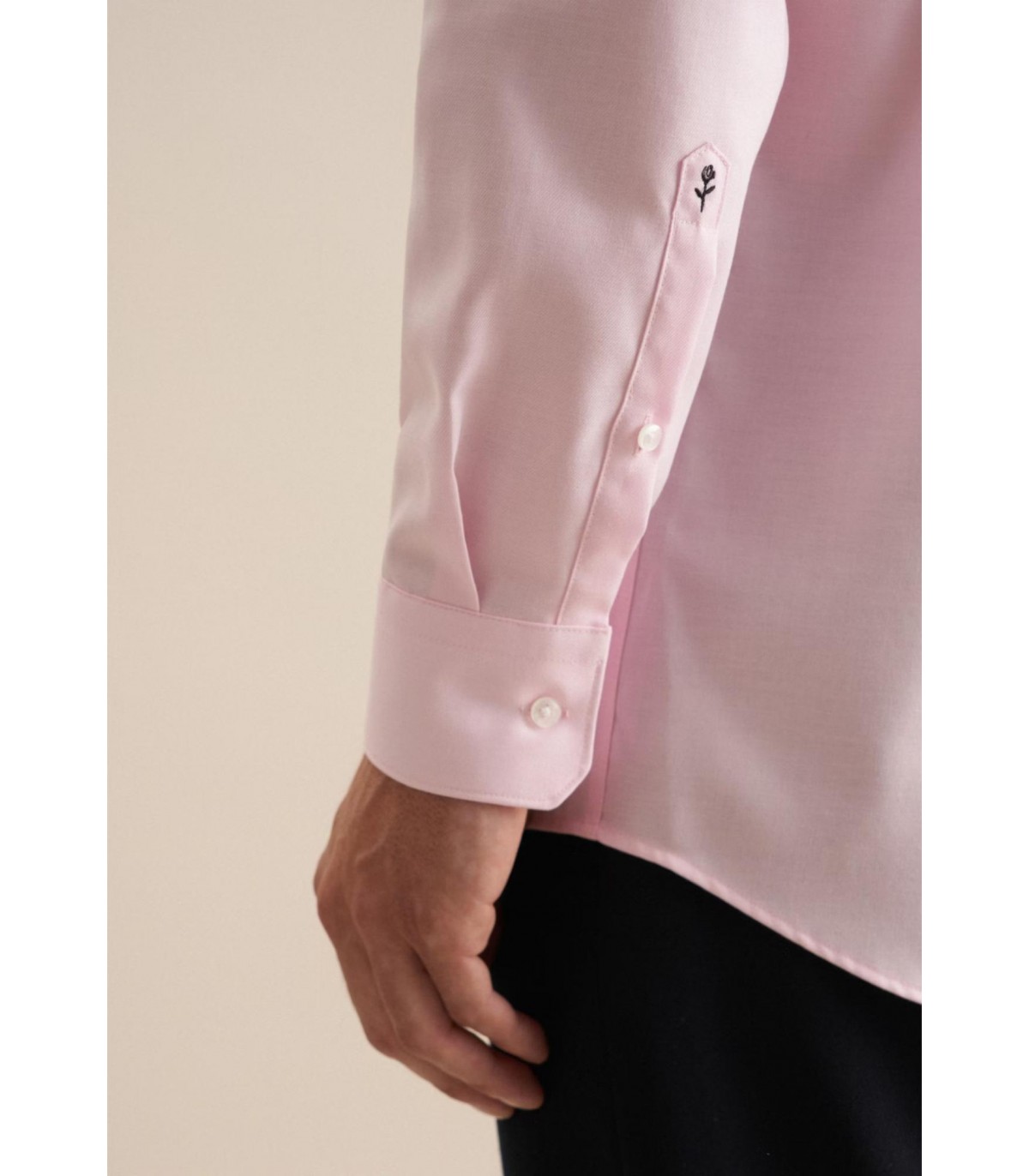 Chemise ml uni seidensticker 42rosepale