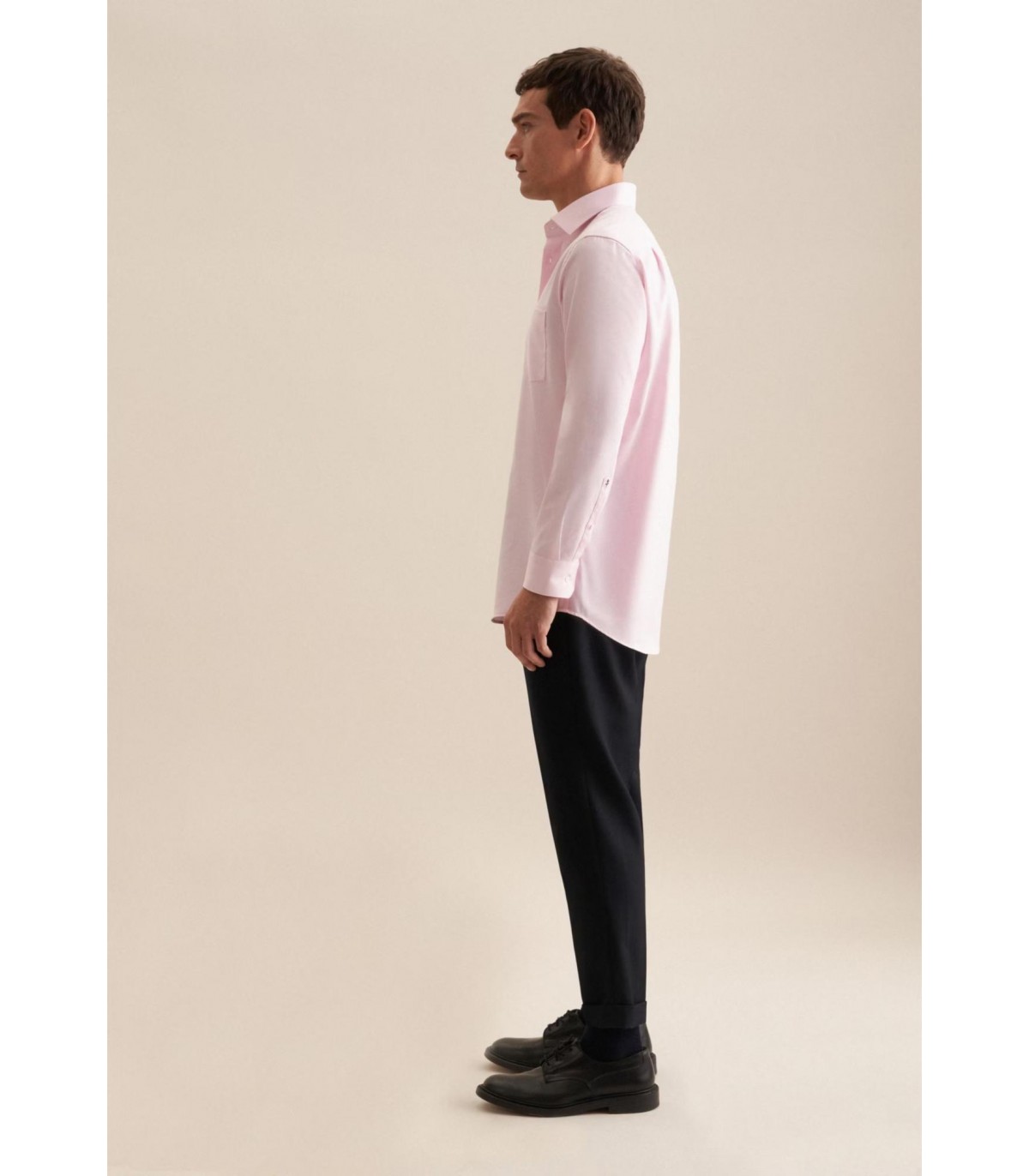 Chemise ml uni seidensticker 42rosepale