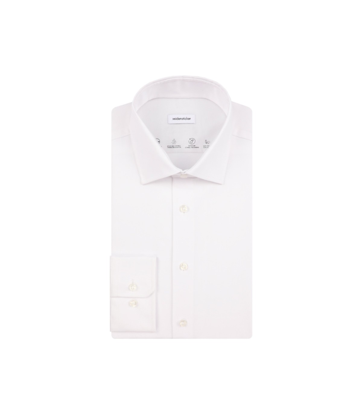 Chemise ml uni seidensticker 01blanc