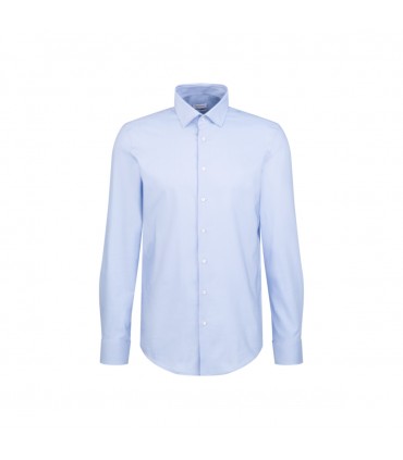 Chemise ml uni seidensticker 11ciel