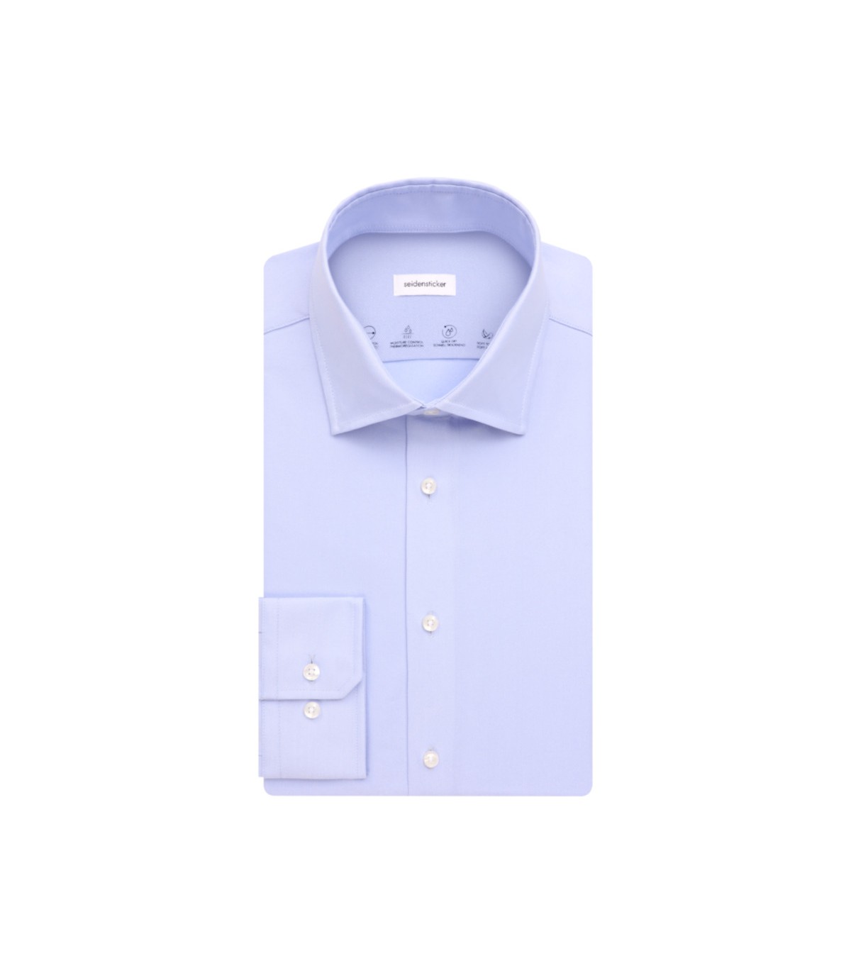 Chemise ml uni seidensticker 11ciel