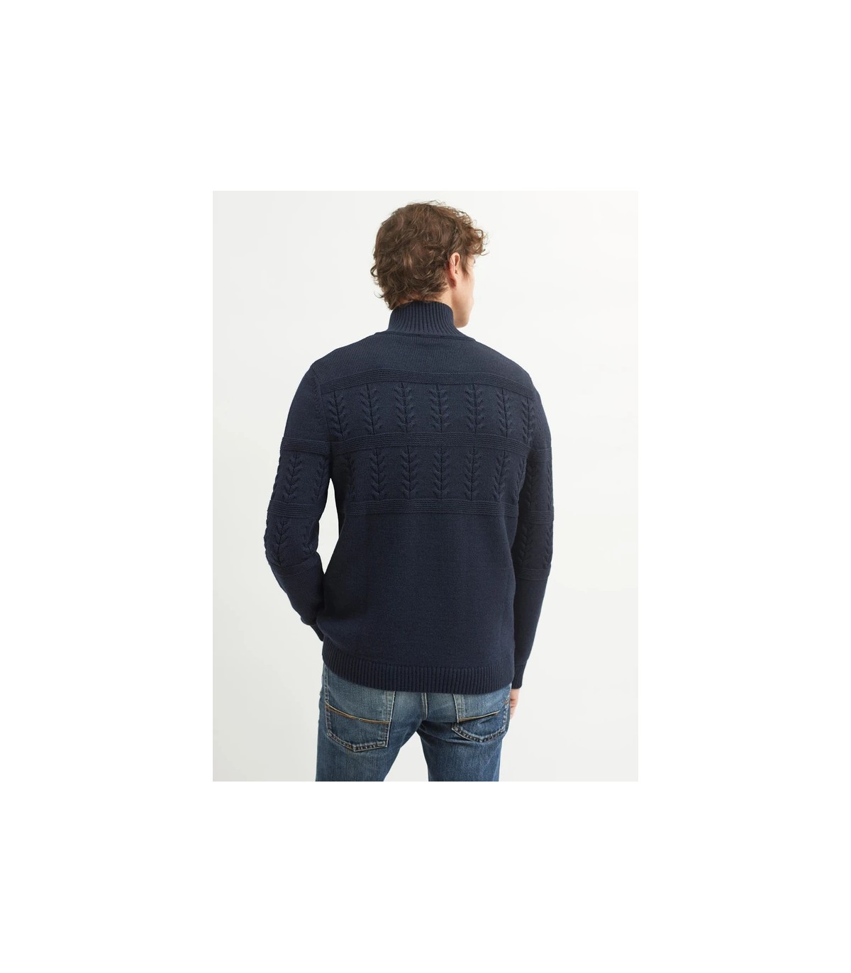 Pull col zippe saint-james ccnavy