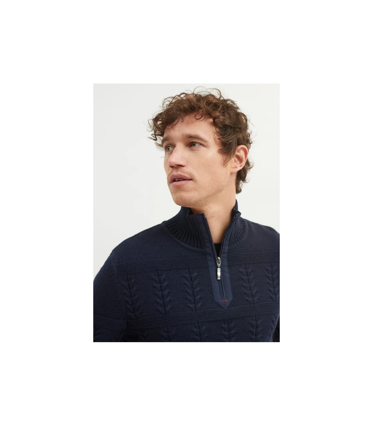 Pull col zippe saint-james ccnavy