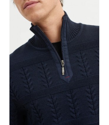 Pull col zippe saint-james ccnavy