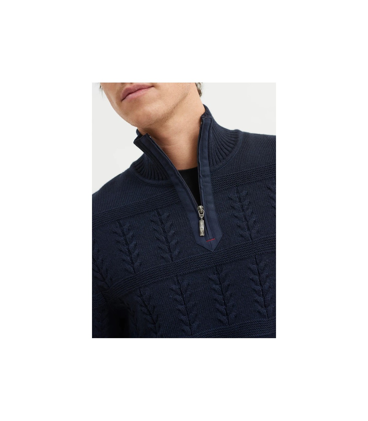 Pull col zippe saint-james ccnavy