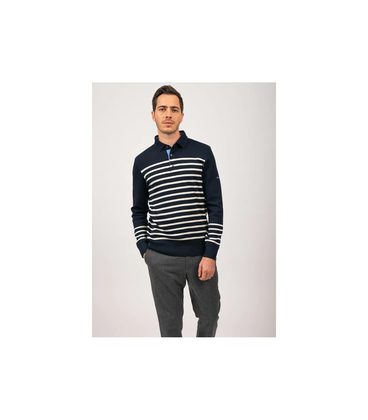Polo ml saint-james k8-navy/bla