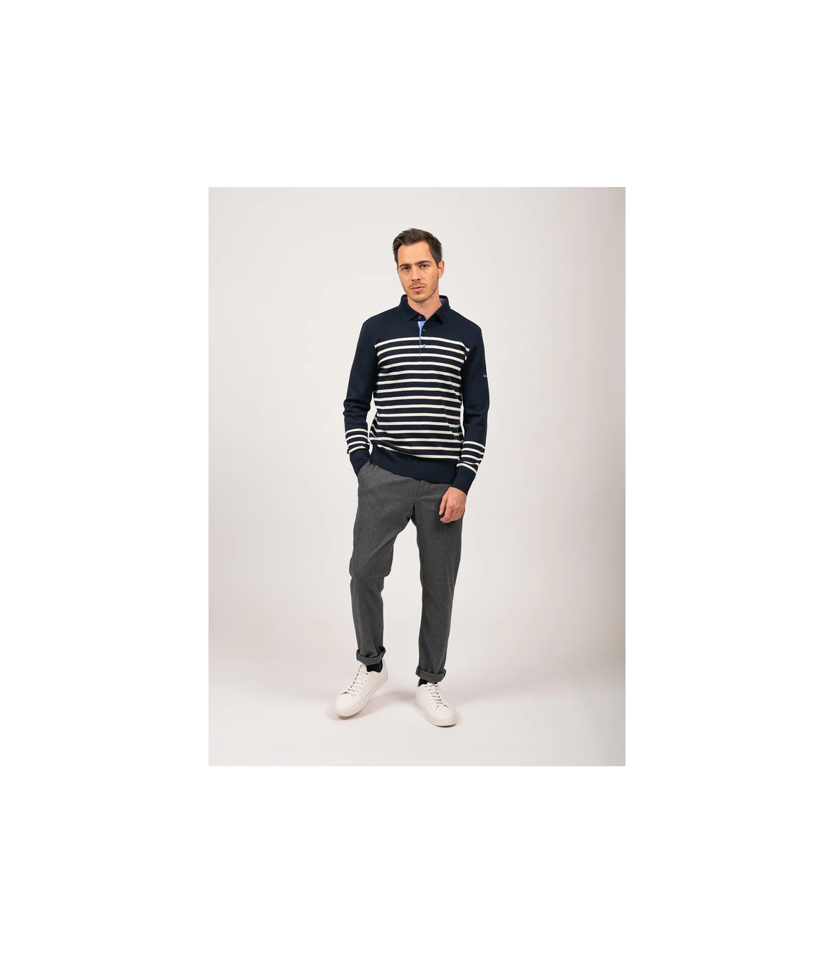 Polo ml saint-james k8-navy/bla
